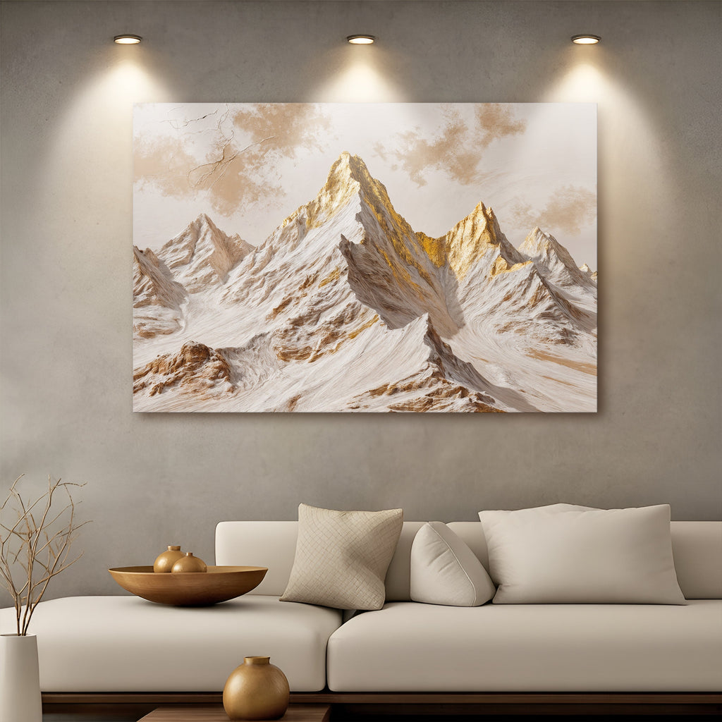 Golden Peaks wall art with nature-inspired artwork - product view 5
