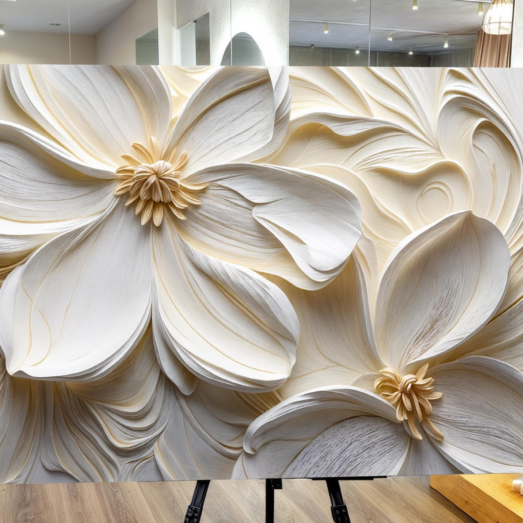 3d Minimalist Flower Ii wall art with nature-inspired artwork - product view 5