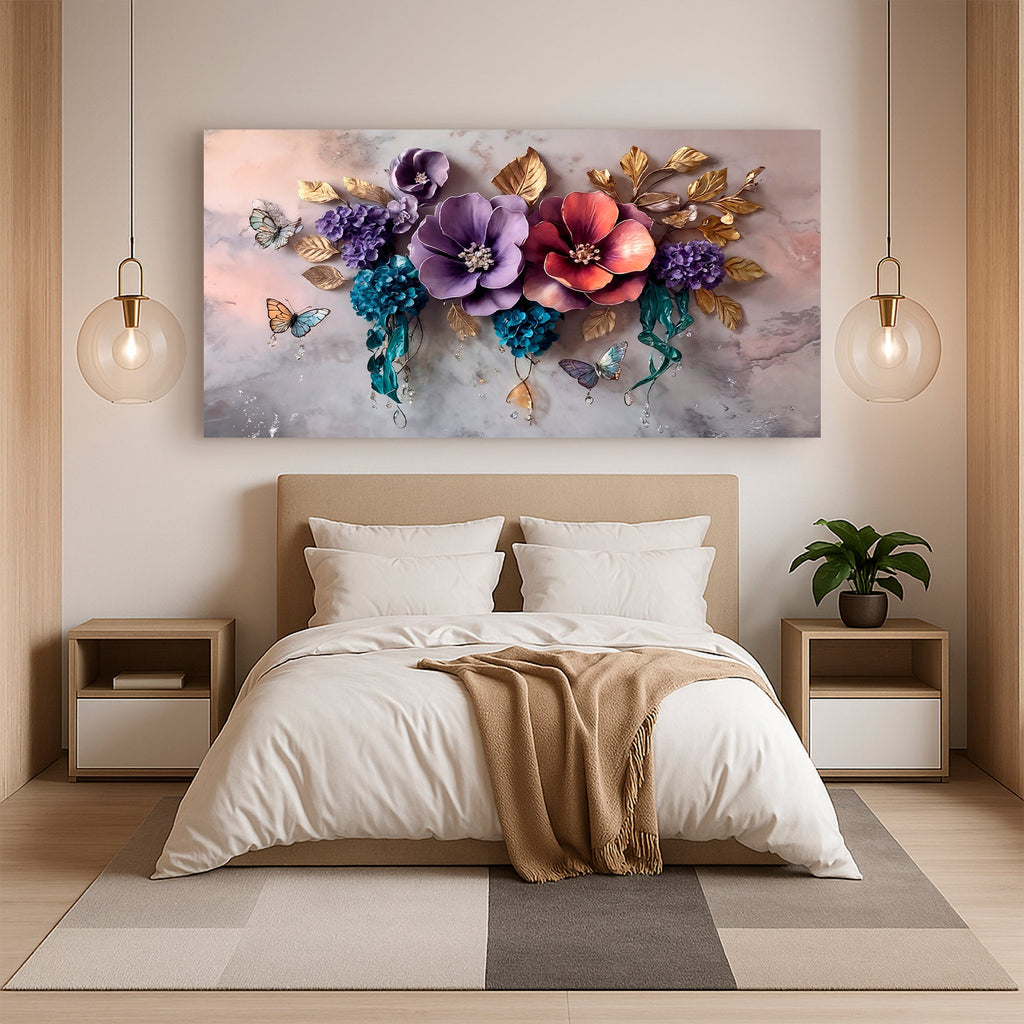 Floral Symphony wall art with nature-inspired artwork - product view 3