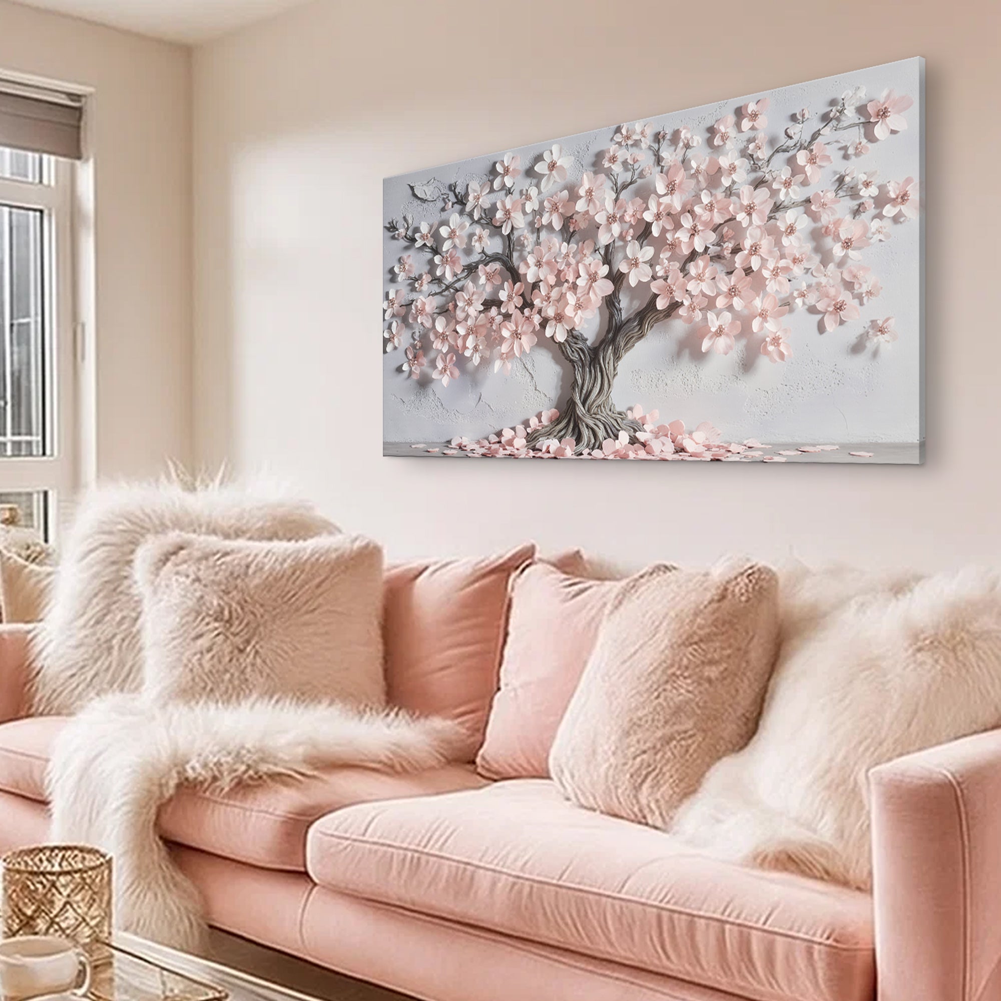 Pastel Blossom Awakening wall art with nature-inspired artwork - product view 4