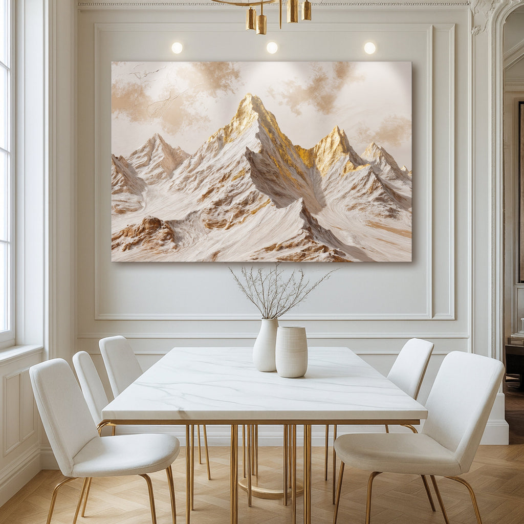 Golden Peaks wall art with nature-inspired artwork - product view 3