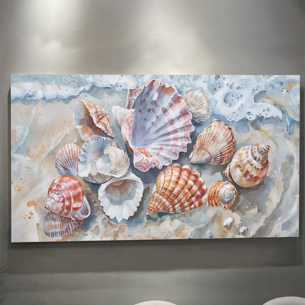 Sea Shells Modern Coastal wall art with nature-inspired artwork - product view 5