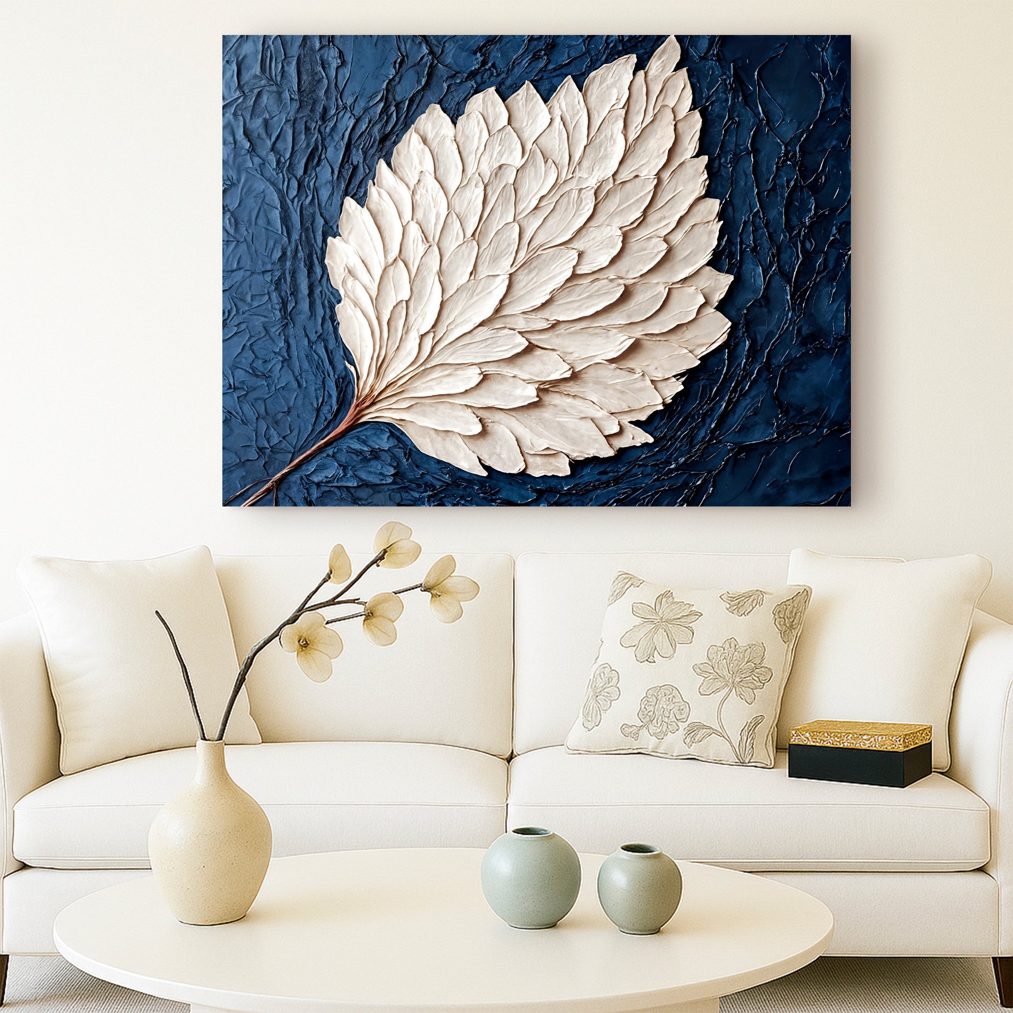 Ivory Bloom wall art with nature-inspired artwork - product view 5