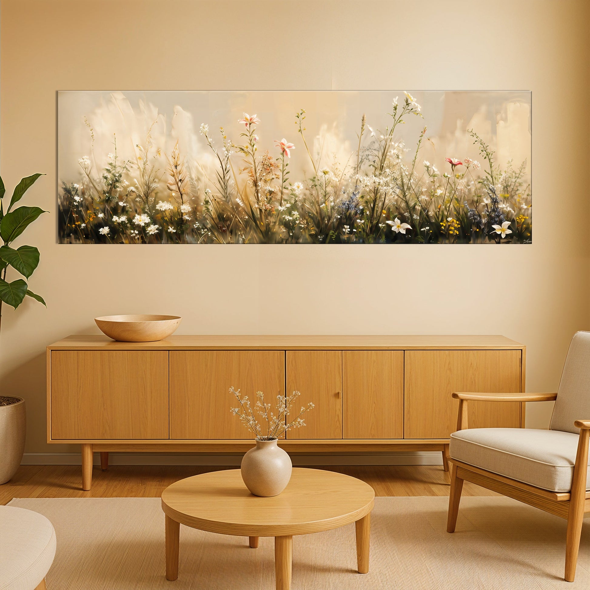 Flower Field wall art with nature-inspired artwork - product view 5
