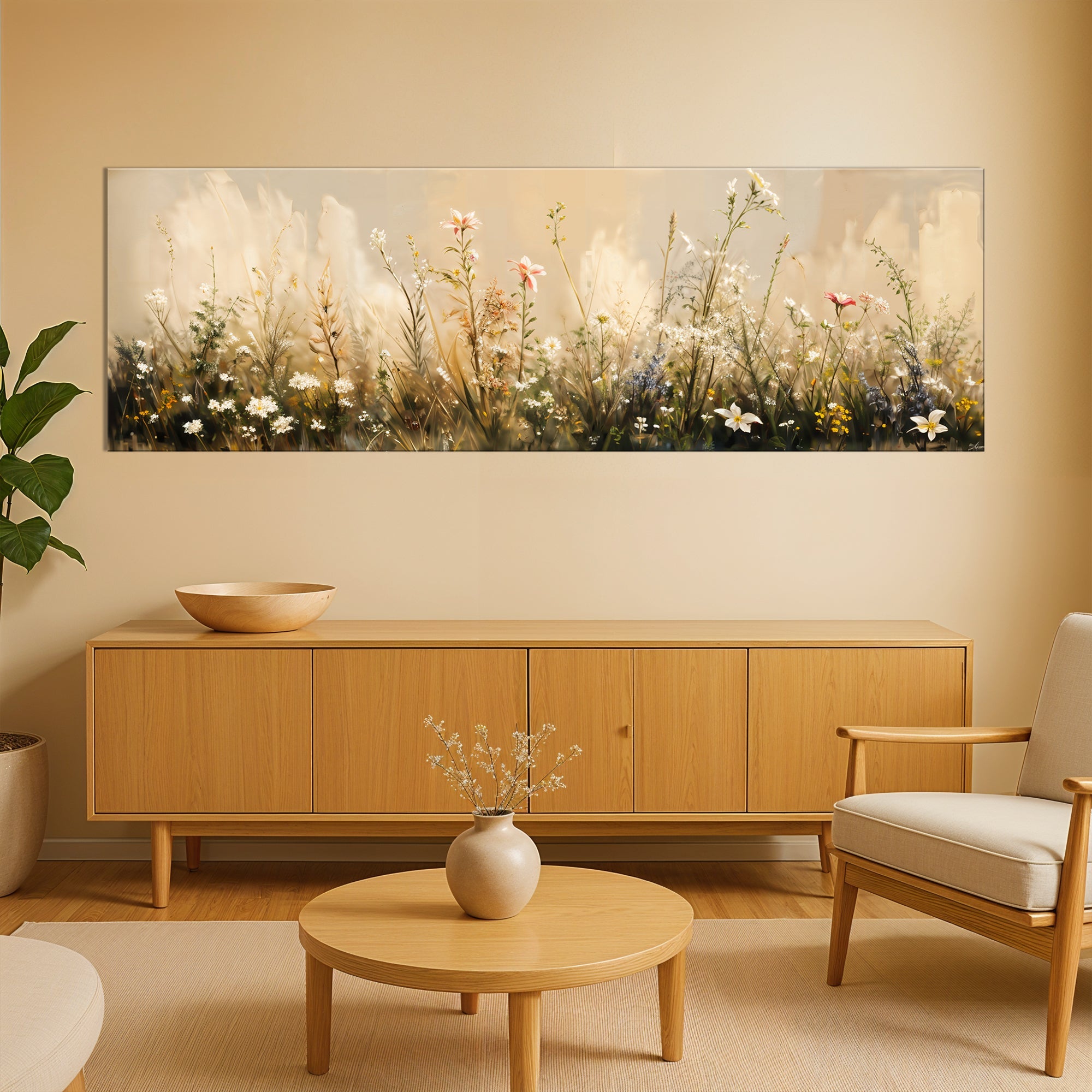 Flower Field wall art with nature-inspired artwork - product view 5