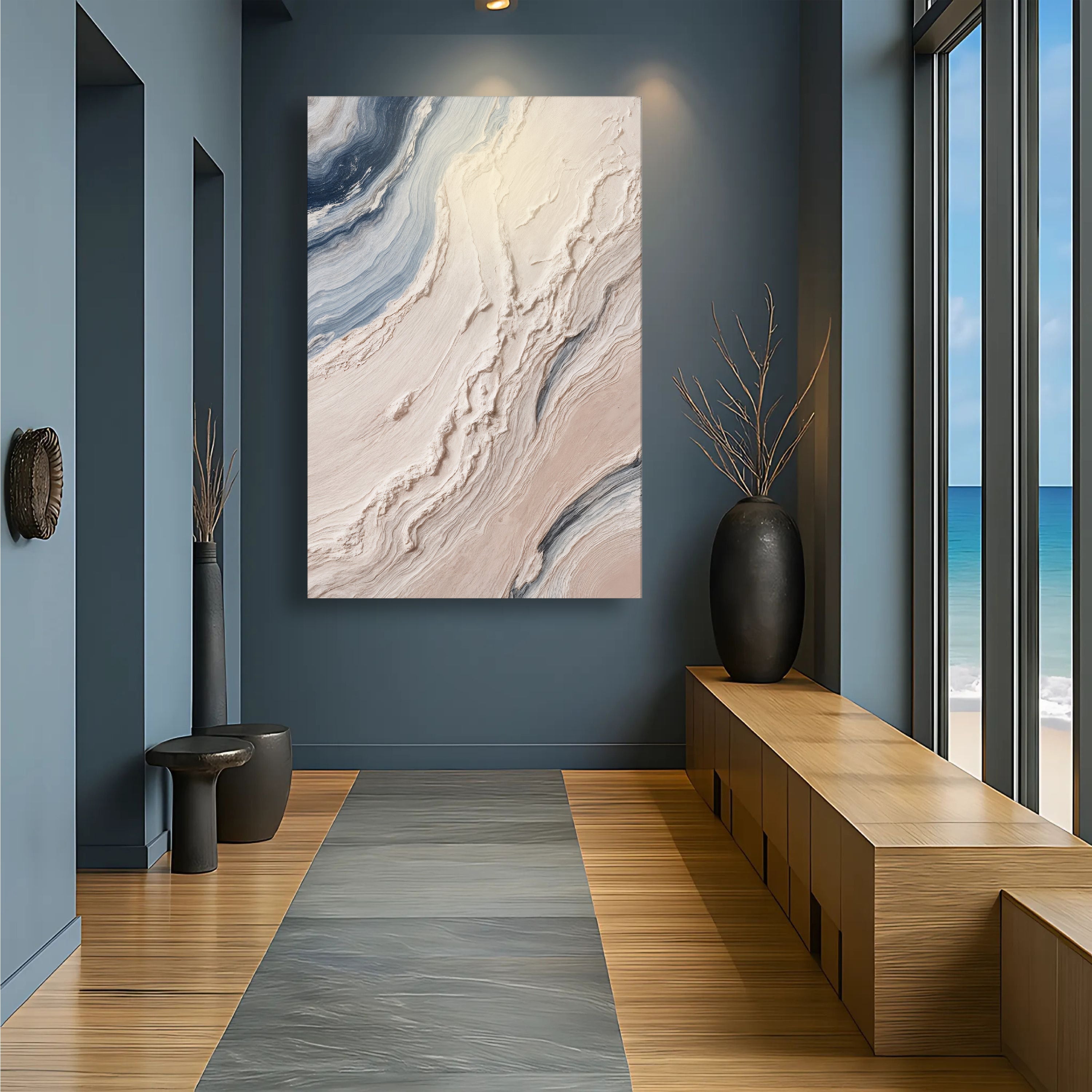 Minimalist Waves Iii wall art with nature-inspired artwork - product view 3