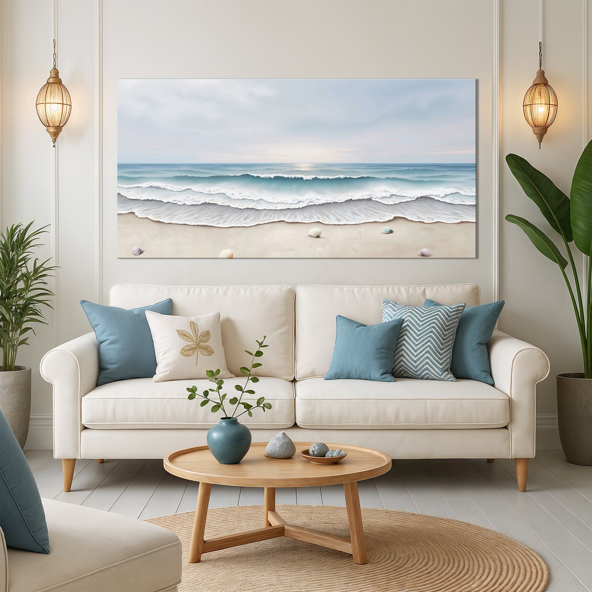 Serene Ocean Wave Coastal Iii wall art with nature-inspired artwork - product view 4