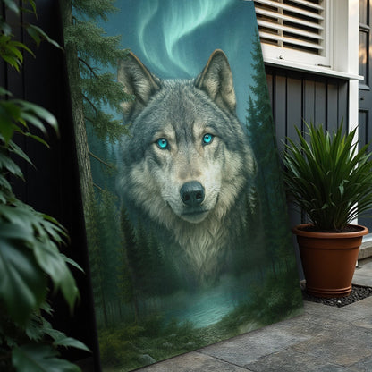 Wolf Northern Symphony wall art with nature-inspired artwork - product view 5