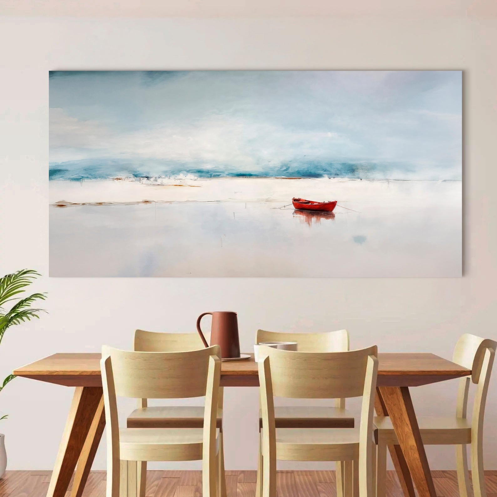 Misty Morning Abstract wall art with nature-inspired artwork - product view 4