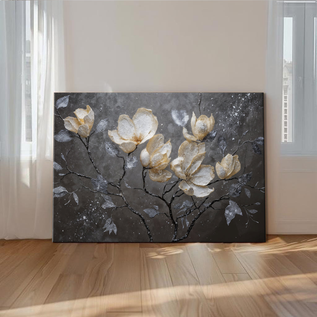 Midnight Magnolias wall art with nature-inspired artwork - product view 5