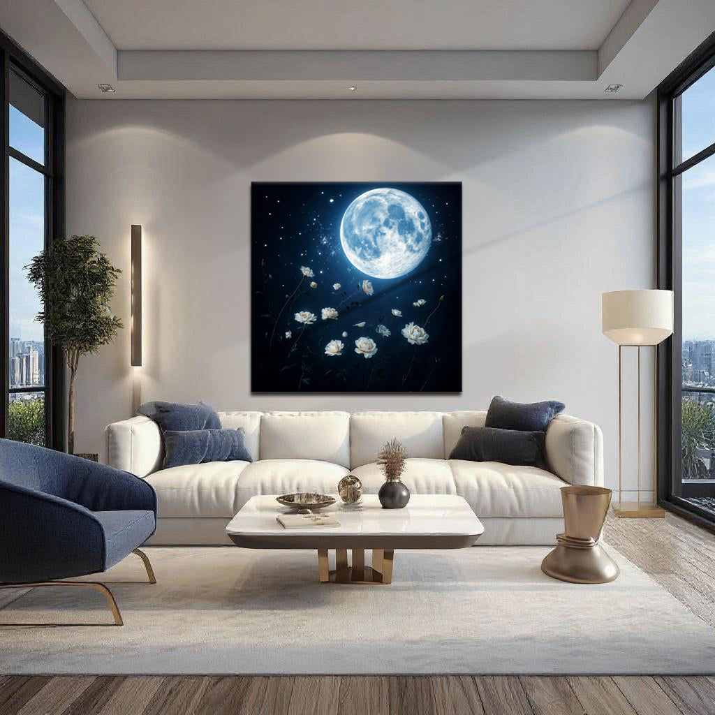 Lunar Canvas wall art with nature-inspired artwork - product view 5