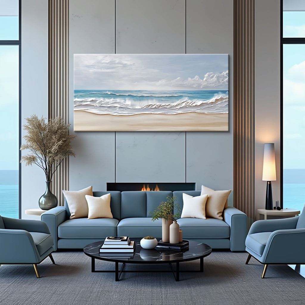 Serene Ocean Wave Coastal Vii wall art with nature-inspired artwork - product view 5