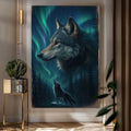 Wolf Double Exposure Iv wall art with nature-inspired artwork