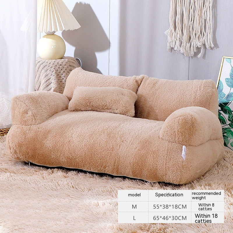Luxury Cat Bed Sofa Winter Warm Cat Nest Pet Bed for Small Medium uncategorized / needs cleanup with nature-inspired artwork - product view 3
