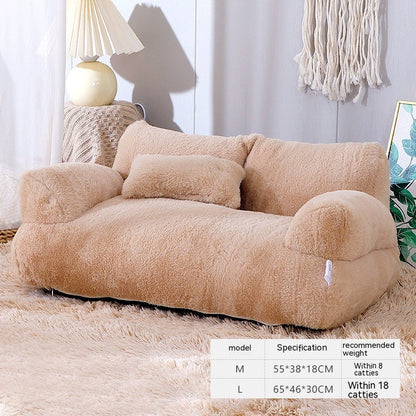 Luxury Cat Bed Sofa Winter Warm Cat Nest Pet Bed for Small Medium uncategorized / needs cleanup with nature-inspired artwork - product view 3