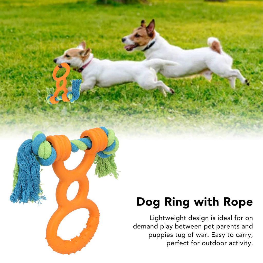 Dog Ring Rope Toy Safe Portable Dog Chew Teething Toy for Training uncategorized / needs cleanup with nature-inspired artwork - product view 6