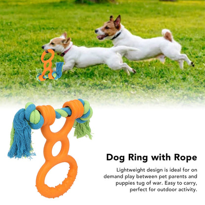 Dog Ring Rope Toy Safe Portable Dog Chew Teething Toy for Training uncategorized / needs cleanup with nature-inspired artwork - product view 6