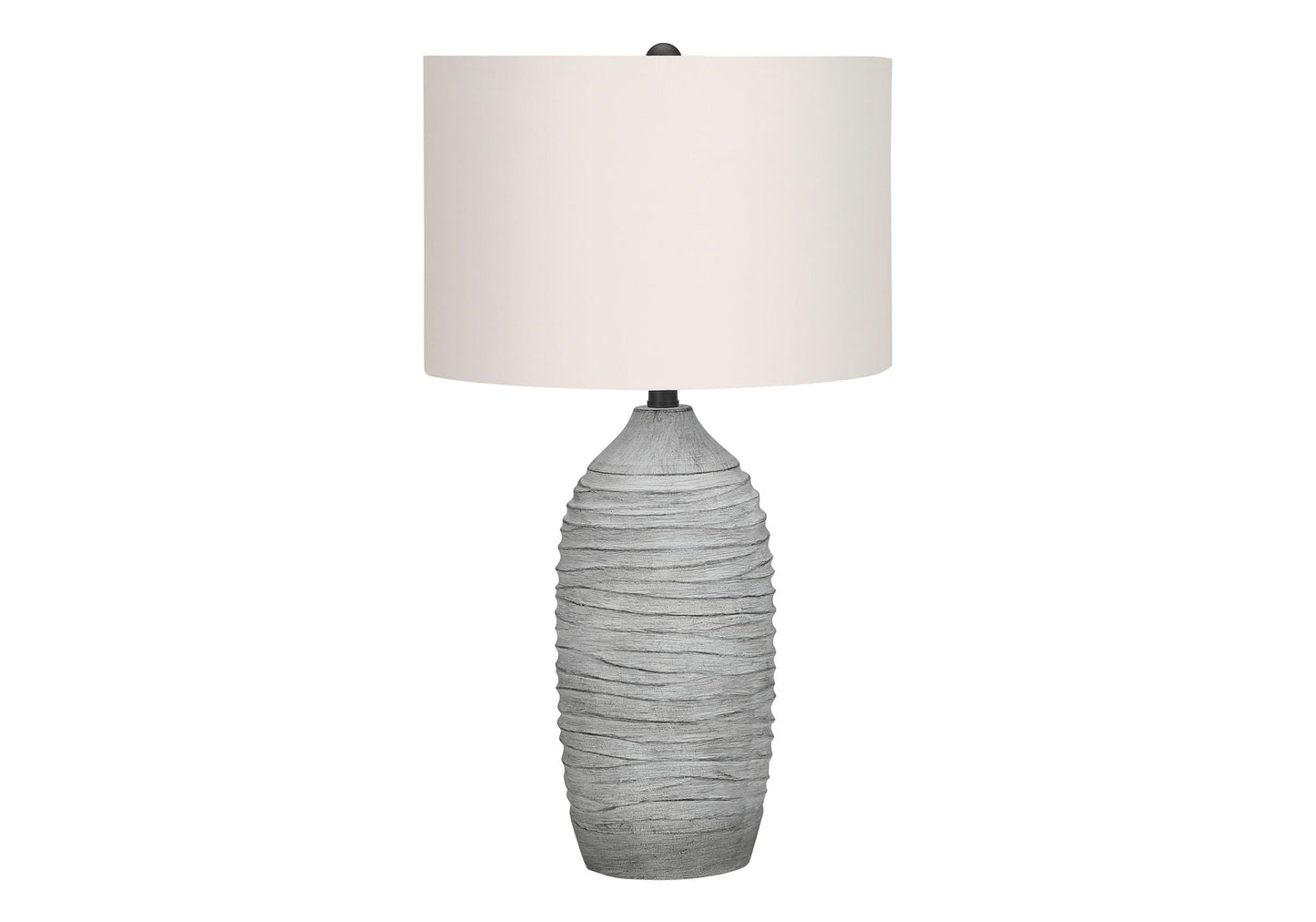 Gray Textured Resin Table Lamp