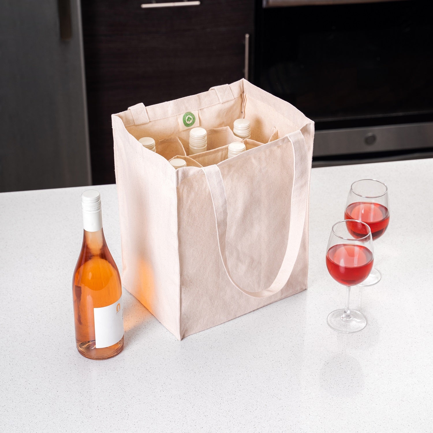 Canvas Wine Tote wall art with nature-inspired artwork - product view 3