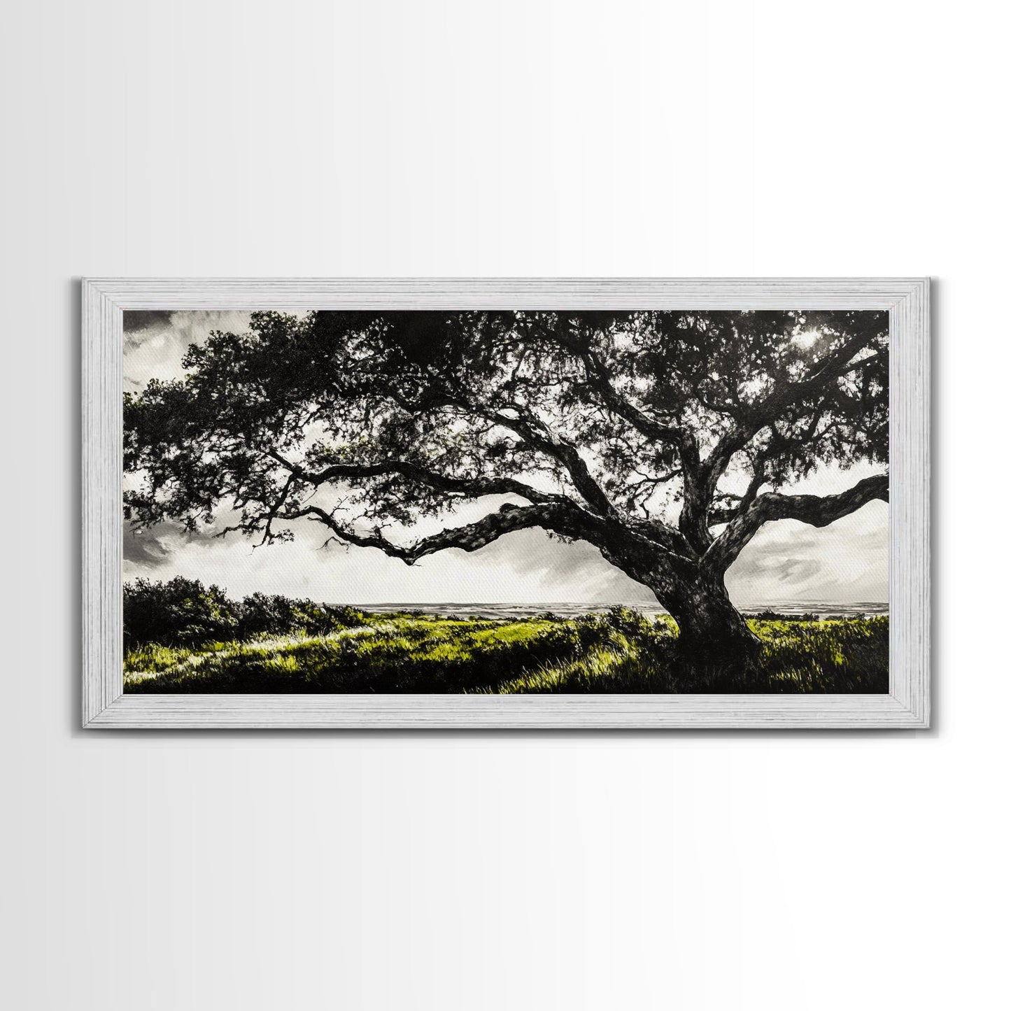 Oak Tree Meadow | Framed Canvas Print