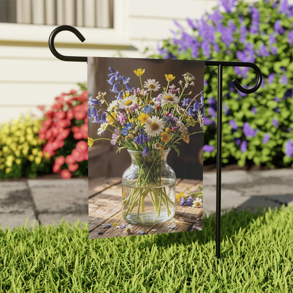 Fresh Cut Wildflowers Garden Flag 12x18 or House Banner 24.5x32