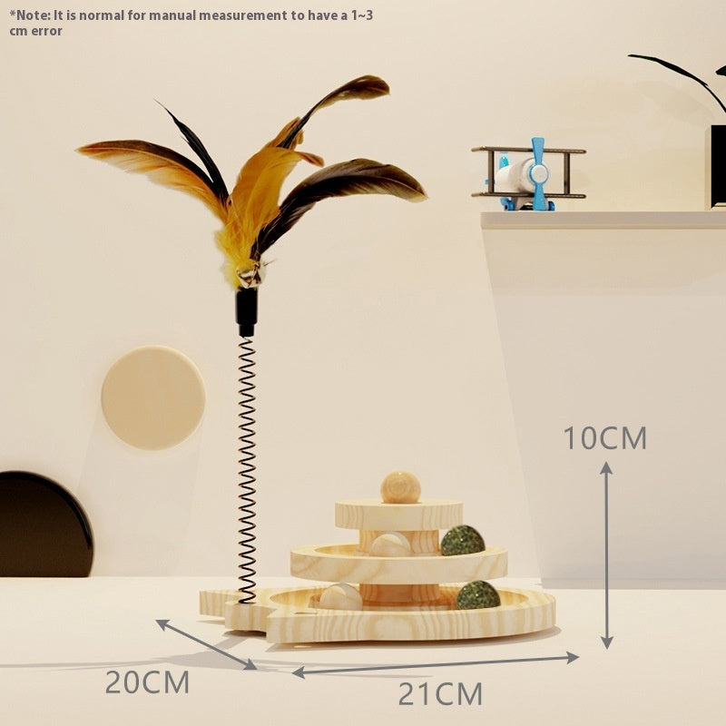 Toy Solid Wood Turntable Self uncategorized / needs cleanup with nature-inspired artwork - product view 6
