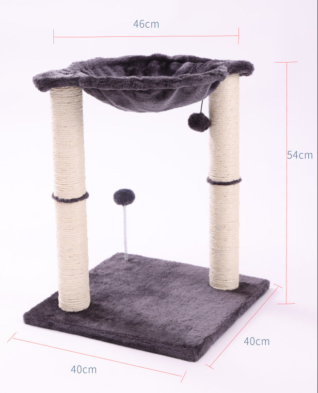 Integrated Cat Scratching Pillar Toy with Nest uncategorized / needs cleanup with nature-inspired artwork - product view 5
