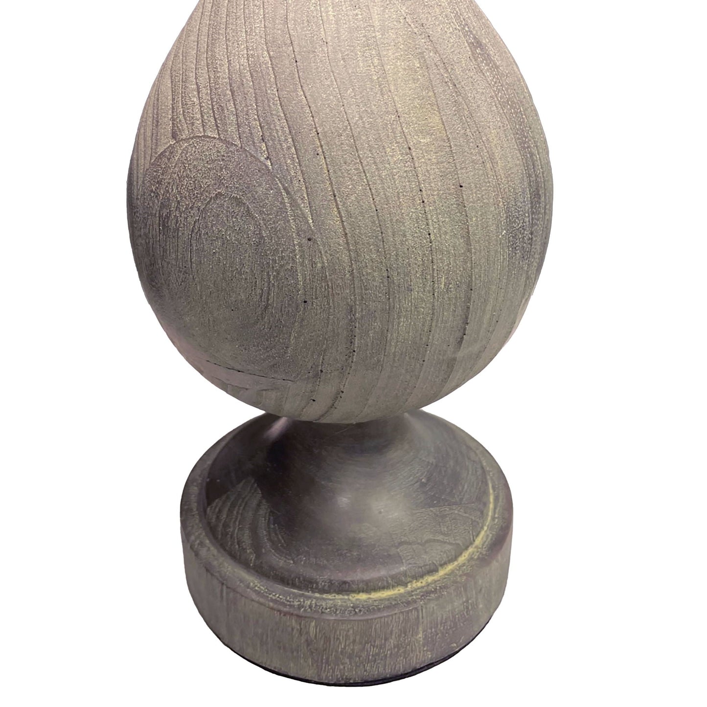 Gray or Dark Gray Rustic Farmhouse Faux Wood Table Lamps - Set of 2