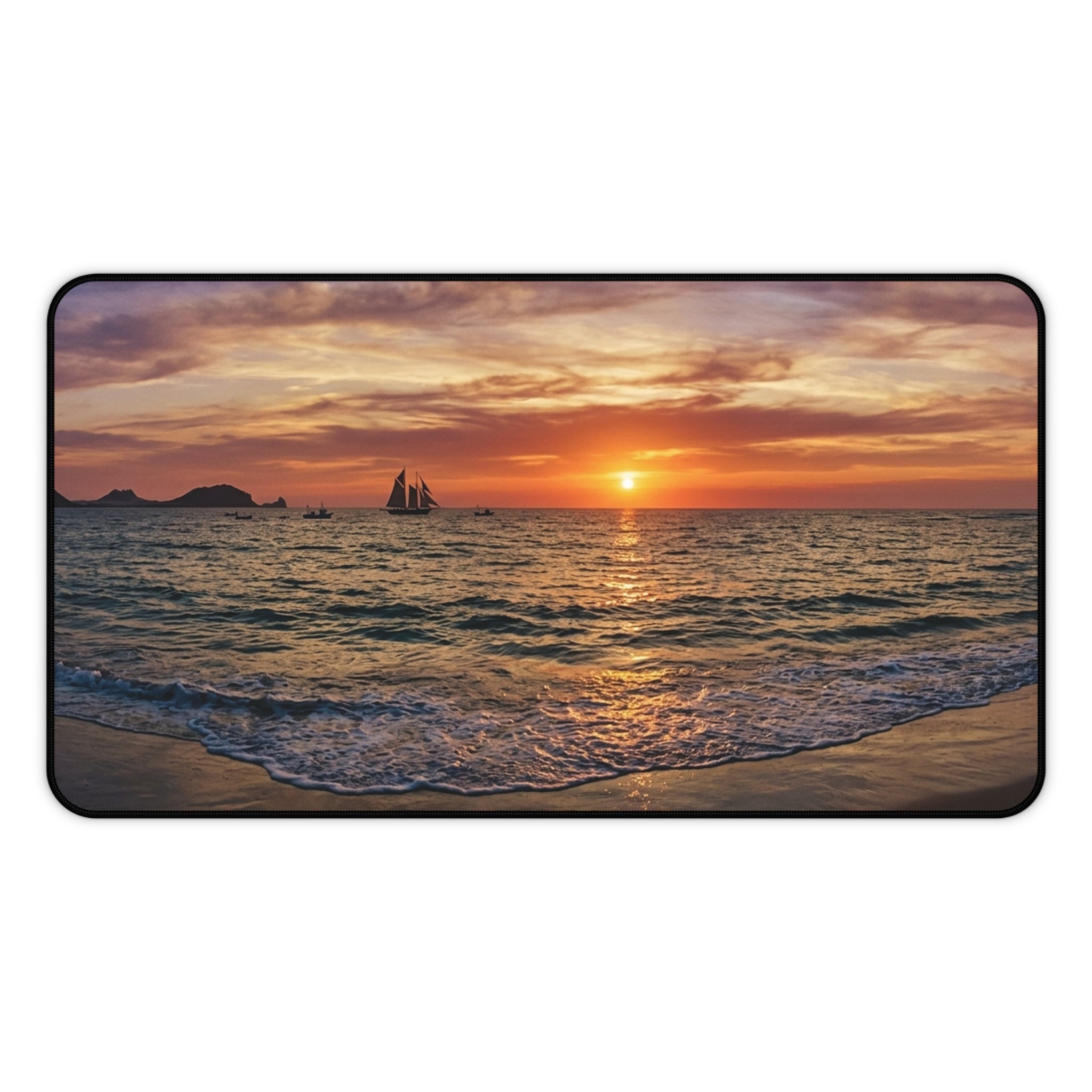 Ocean Sunset desk mat with nature-inspired artwork - product view 4