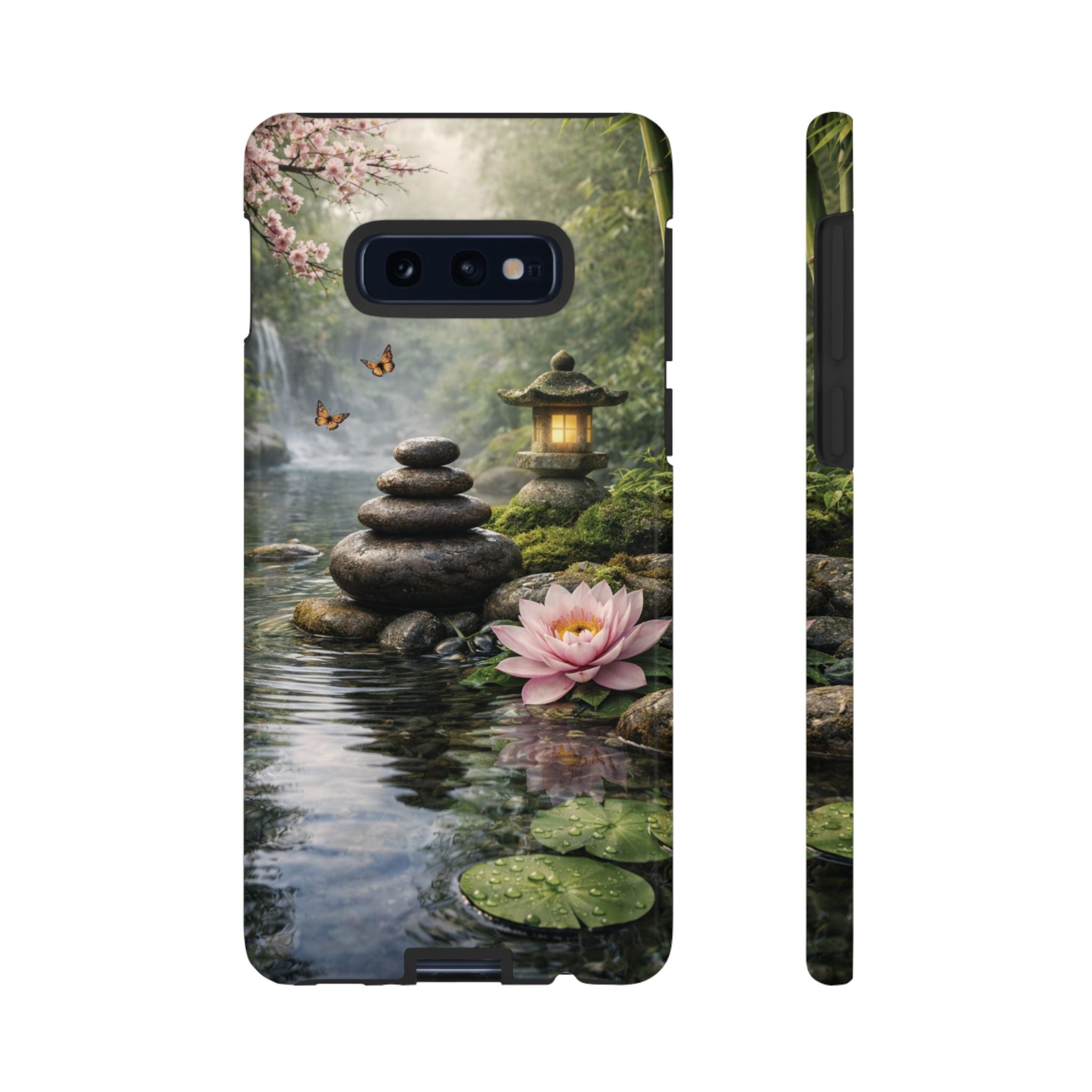 Still Waters Lotus Phone Case phone case with nature-inspired artwork - product view 2