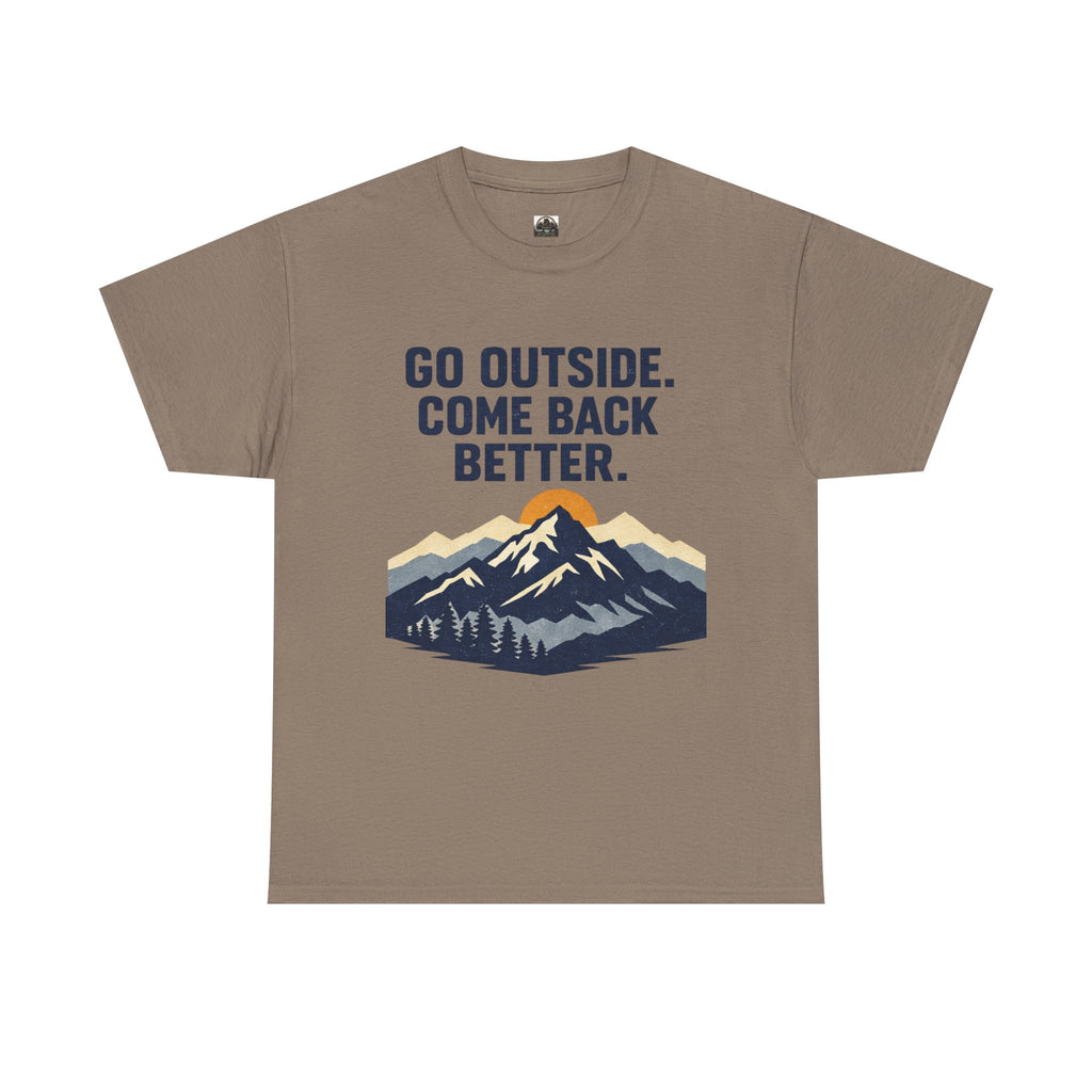 Go Outside Come Back Better T t-shirt with nature-inspired artwork - product view 4