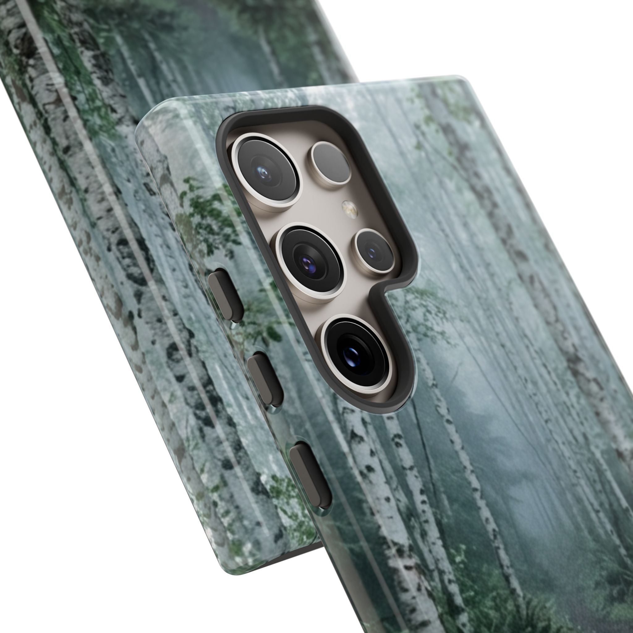 Twilight Birch Tree Path Phone Case
