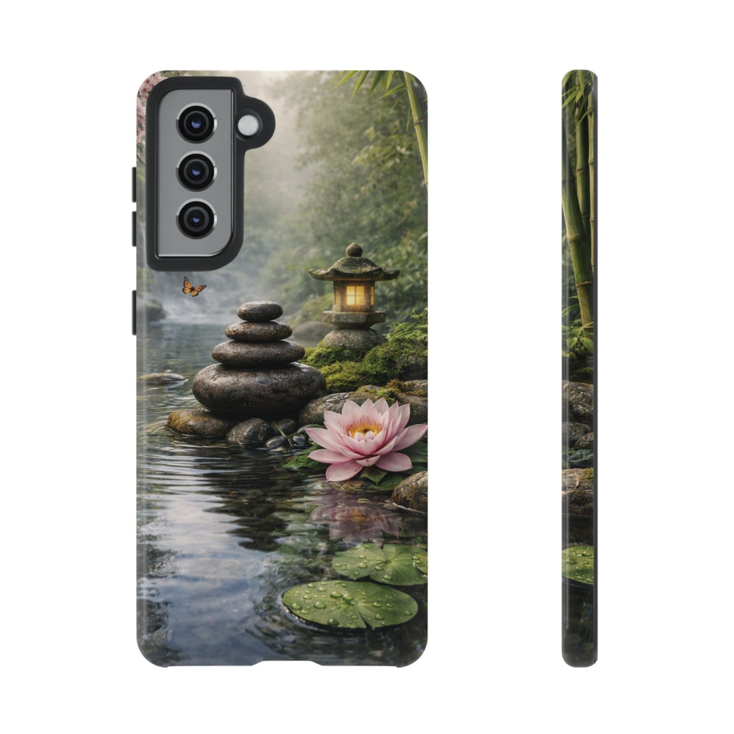 Still Waters Lotus Phone Case — Zen Garden, Calm Waters & Balanced Stones Design