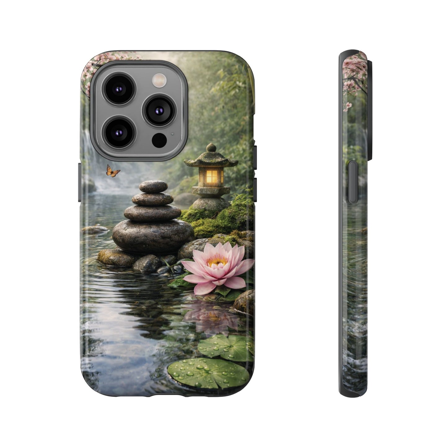 Still Waters Lotus Phone Case — Zen Garden, Calm Waters & Balanced Stones Design
