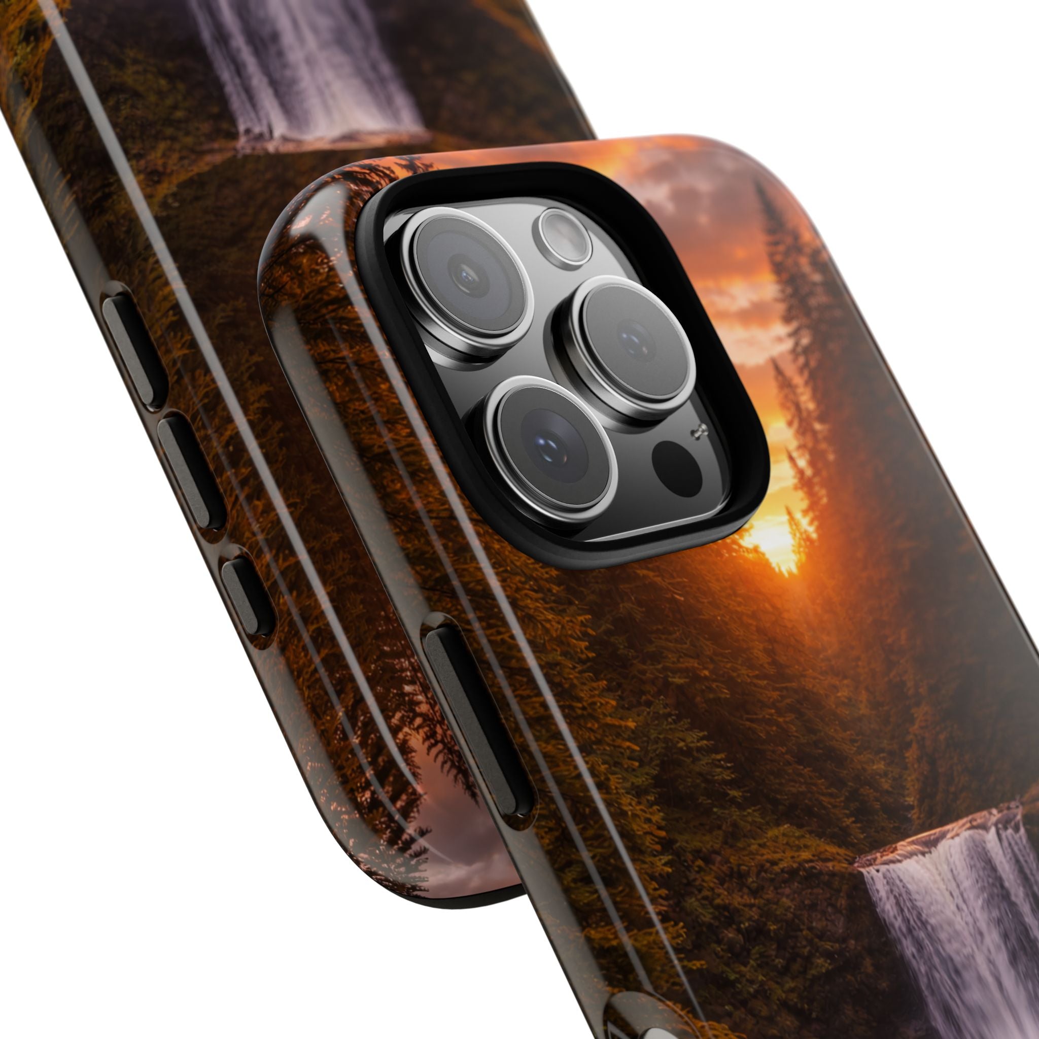 Evergreen Waterfall Phone Case phone case with nature-inspired artwork - product view 49