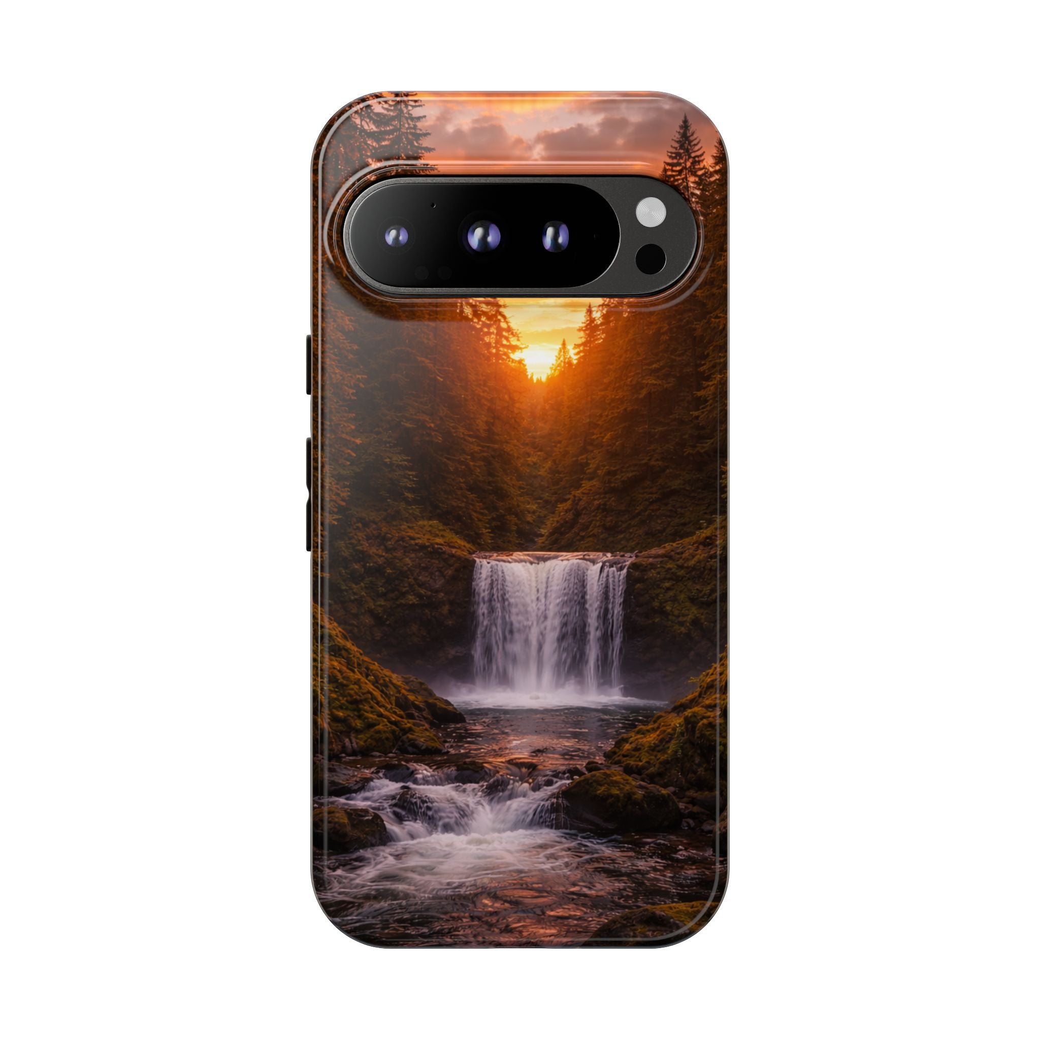 Evergreen Waterfall Phone Case phone case with nature-inspired artwork - product view 42