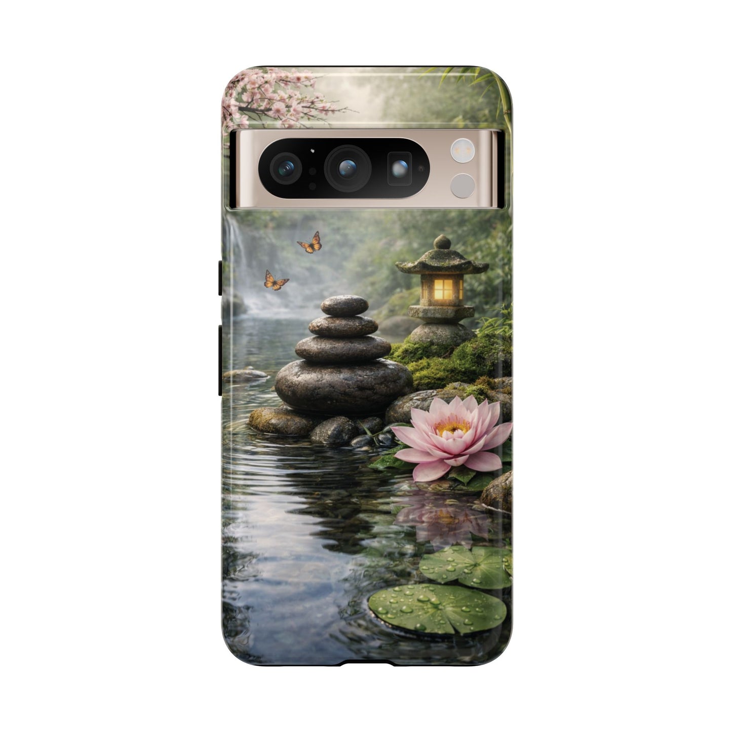 Still Waters Lotus Phone Case — Zen Garden, Calm Waters & Balanced Stones Design