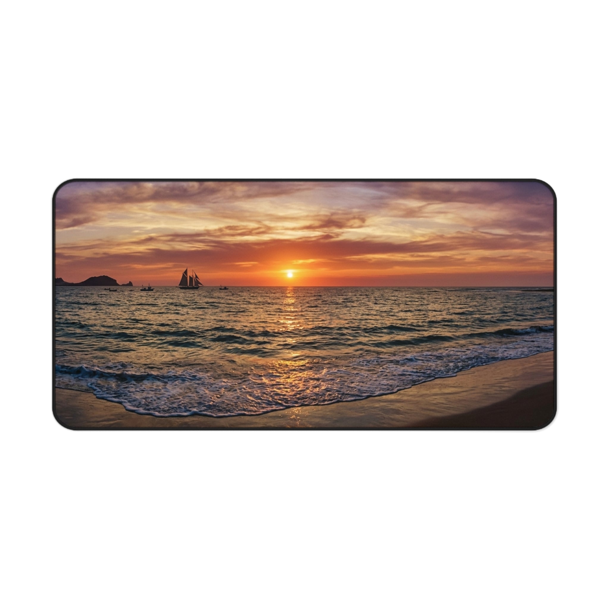 Ocean Sunset desk mat with nature-inspired artwork - product view 3