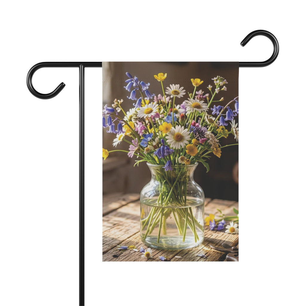 Fresh Cut Wildflowers Garden Flag 12x18 or House Banner 24.5x32