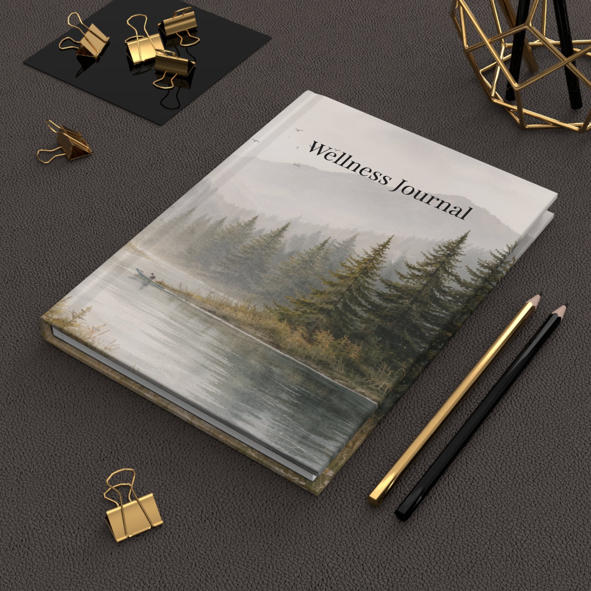Misty Mountain Pines Wellness Journal | Hardcover | Nature Gratitude Tracker