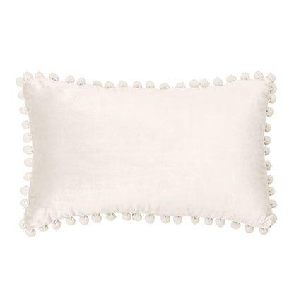 12''x20'' Velvet Pom pillow cover with nature-inspired artwork - product view 8