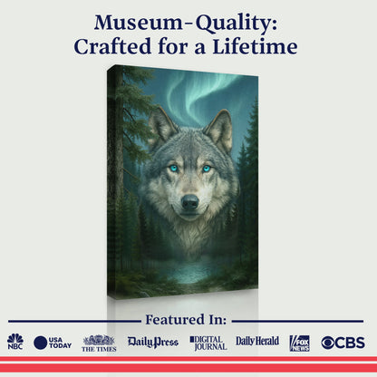 Wolf Northern Symphony wall art with nature-inspired artwork - product view 6