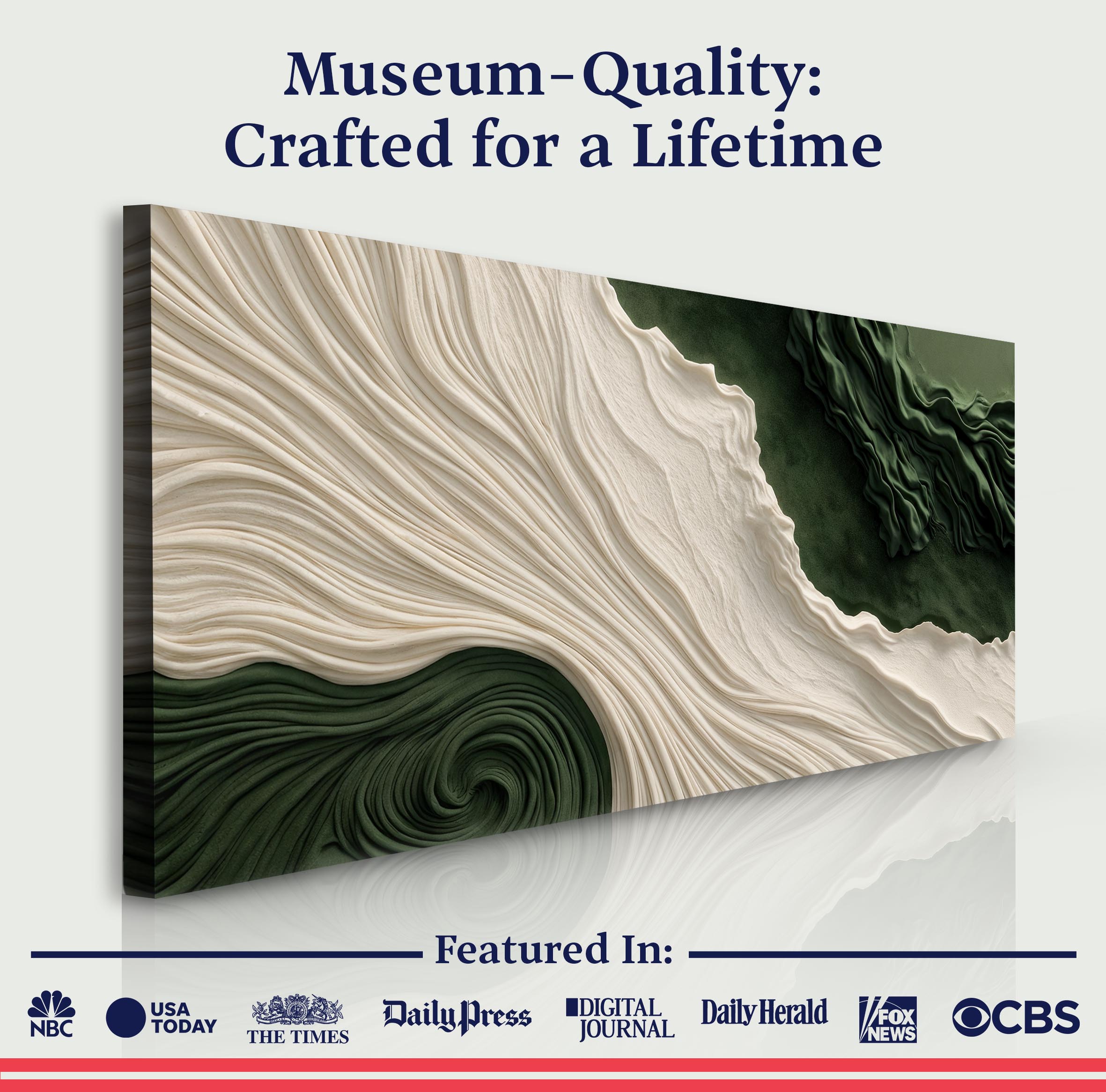 Green Rivers Abstract Xi wall art with nature-inspired artwork - product view 6