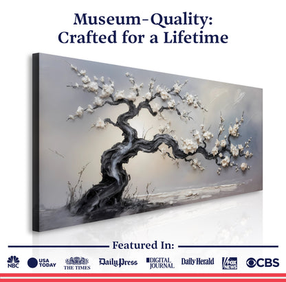 White Blossom wall art with nature-inspired artwork - product view 6