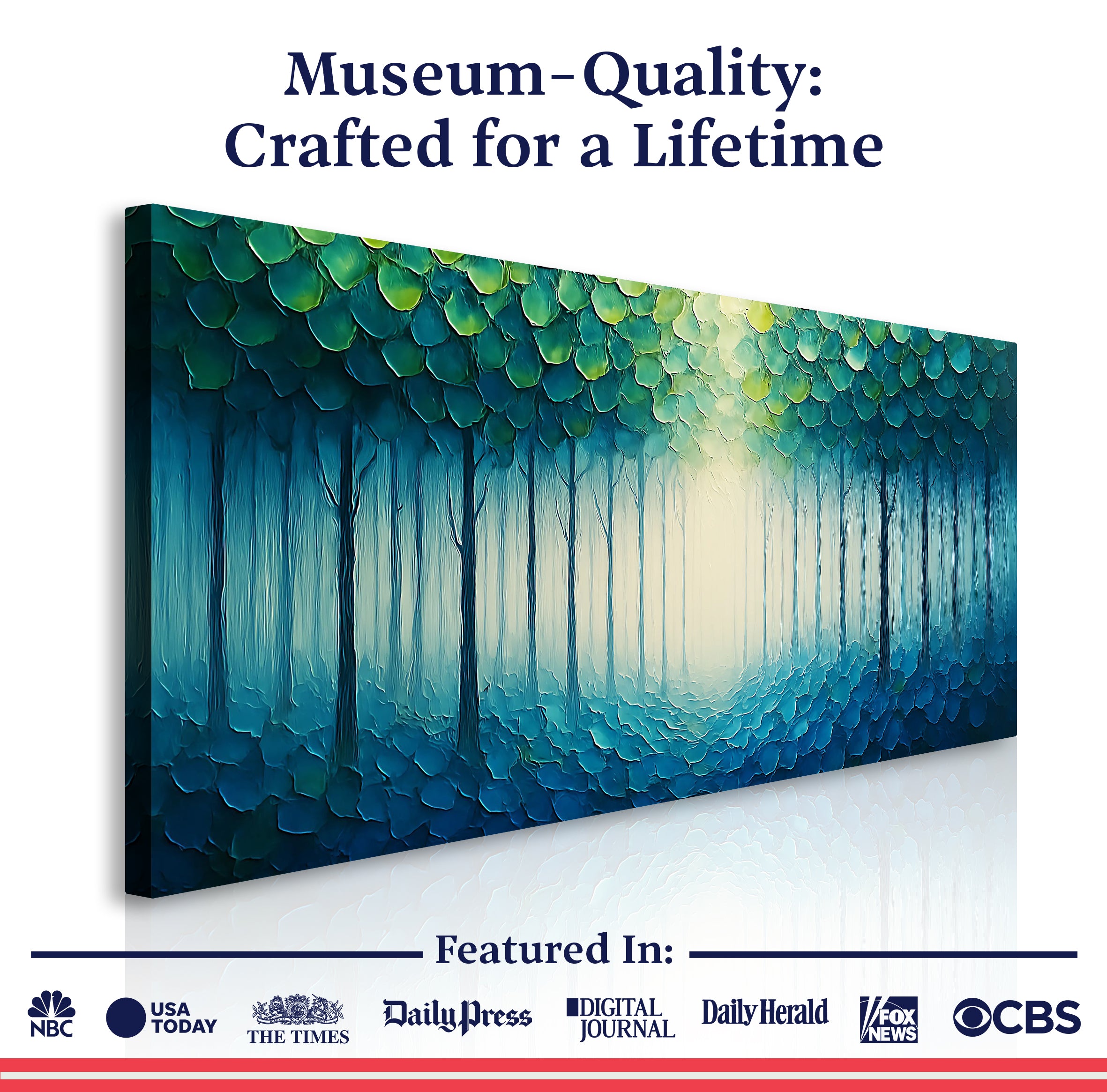 Forest Whispers Impasto wall art with nature-inspired artwork - product view 6