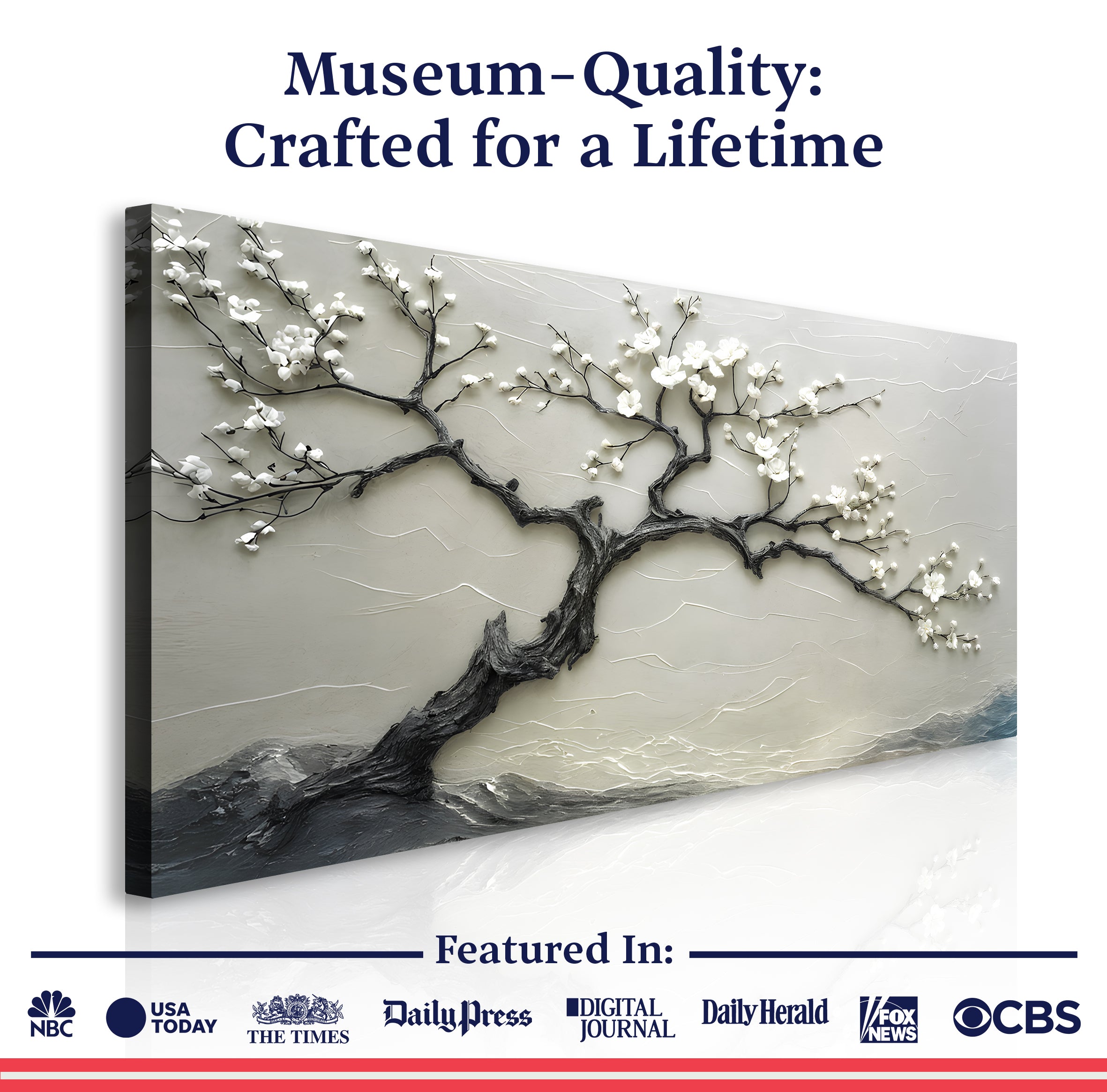 Silent Blossom wall art with nature-inspired artwork - product view 6