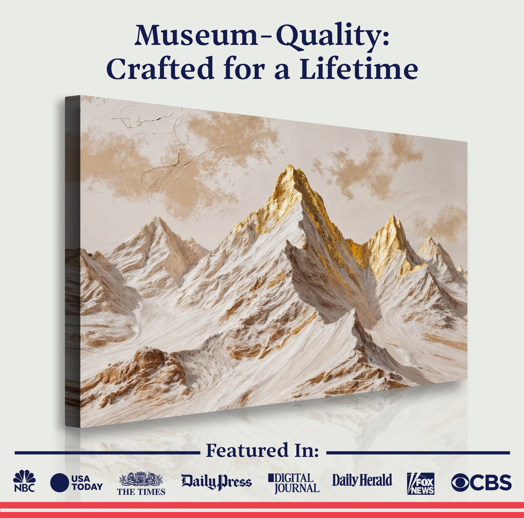 Golden Peaks wall art with nature-inspired artwork - product view 6