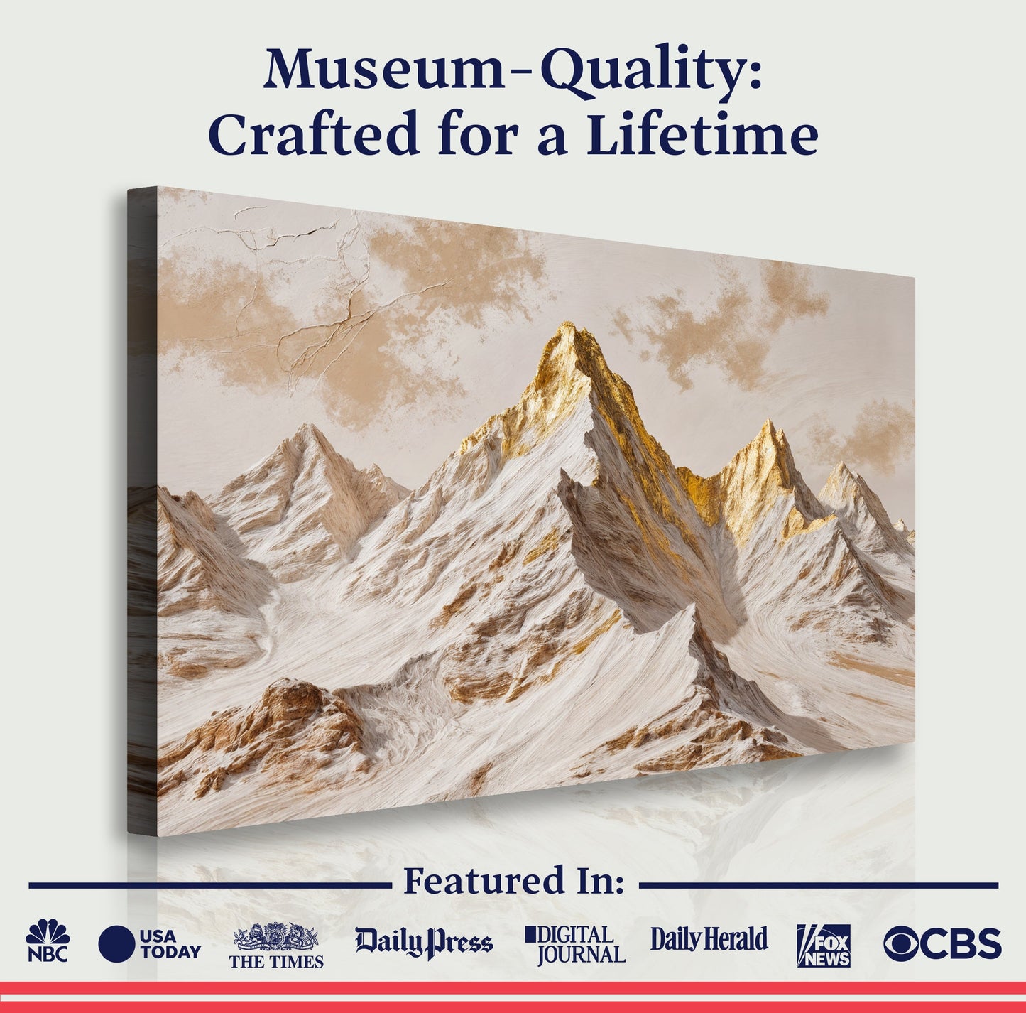 Golden Peaks wall art with nature-inspired artwork - product view 6