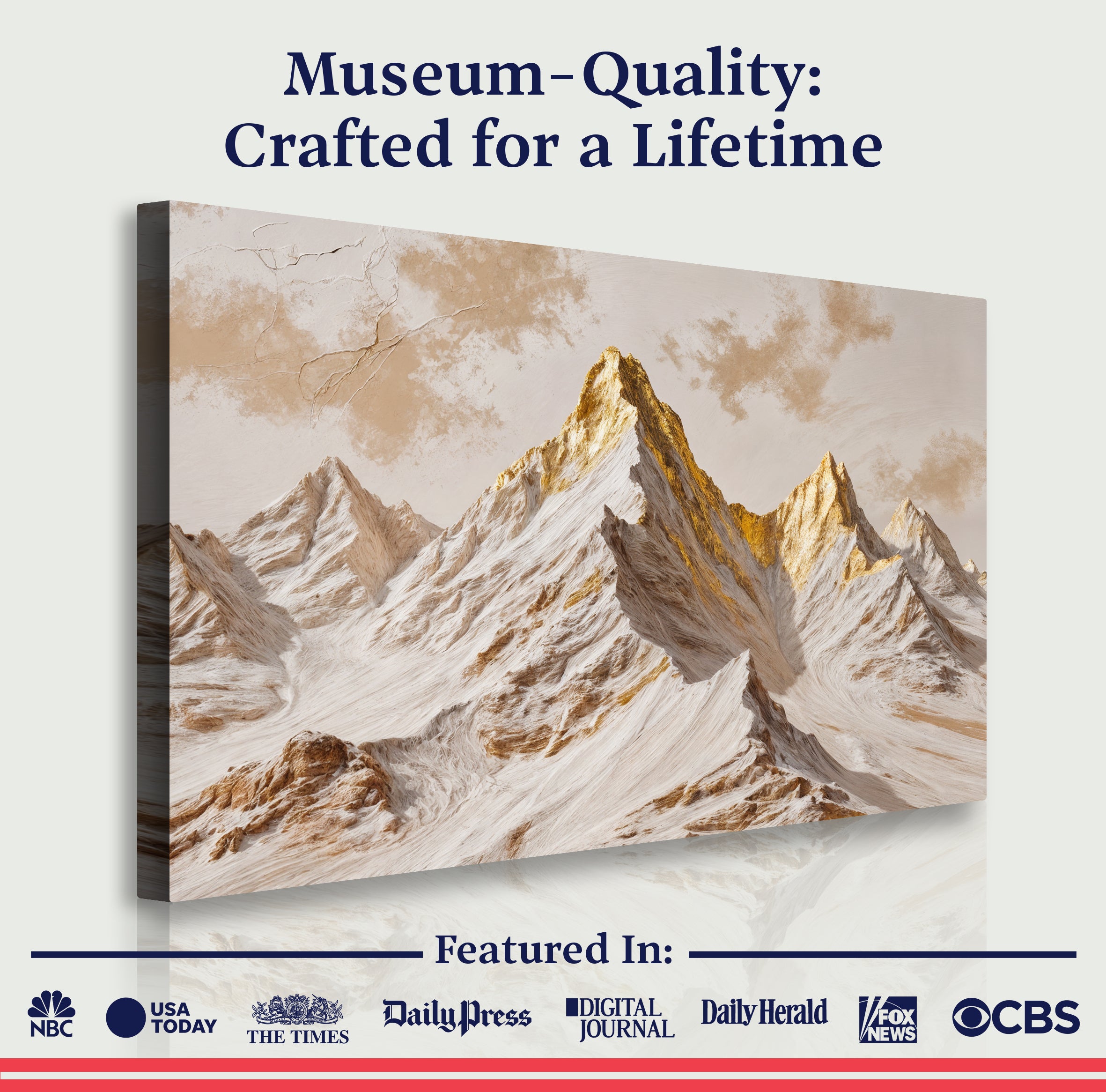 Golden Peaks wall art with nature-inspired artwork - product view 6