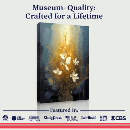 Golden Glow Elegant Flower wall art with nature-inspired artwork - product view 6